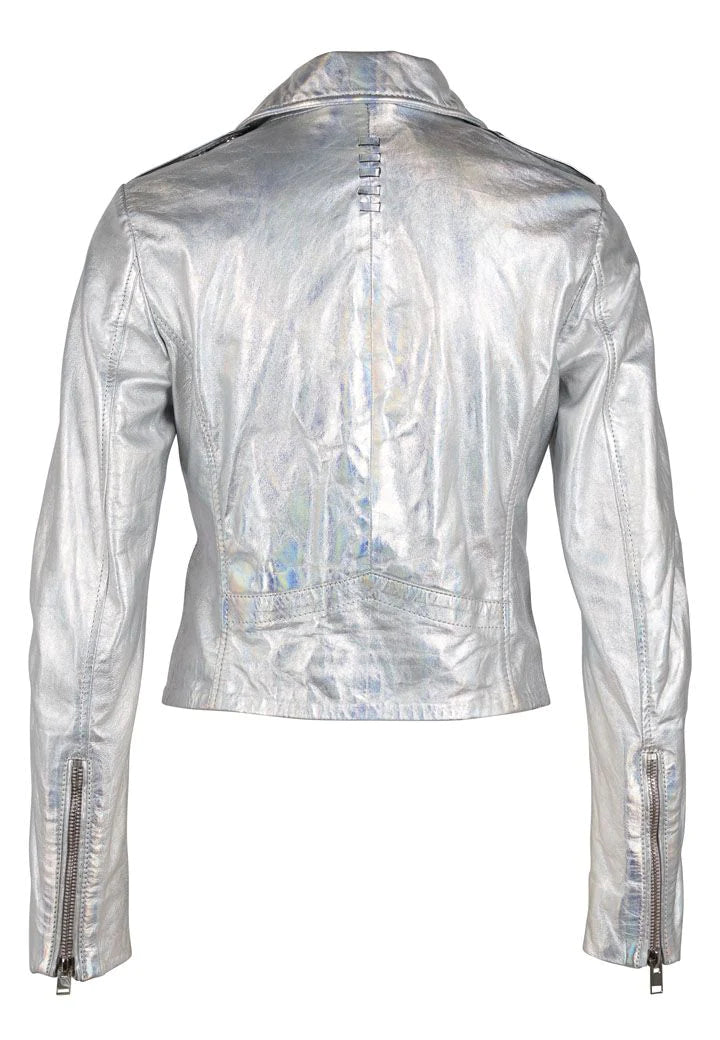 Adeni Holographic Leather Jacket by Mauritius