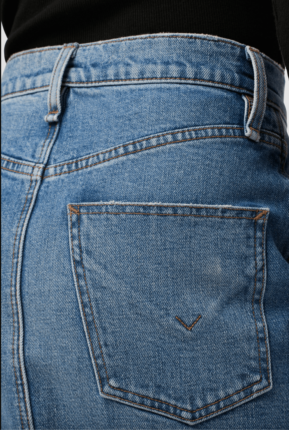 Reconstructed Midi Jean Skirt by Hudson