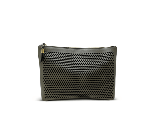 Medium Olive Perf Pouch by Kempton & Co. - Haven