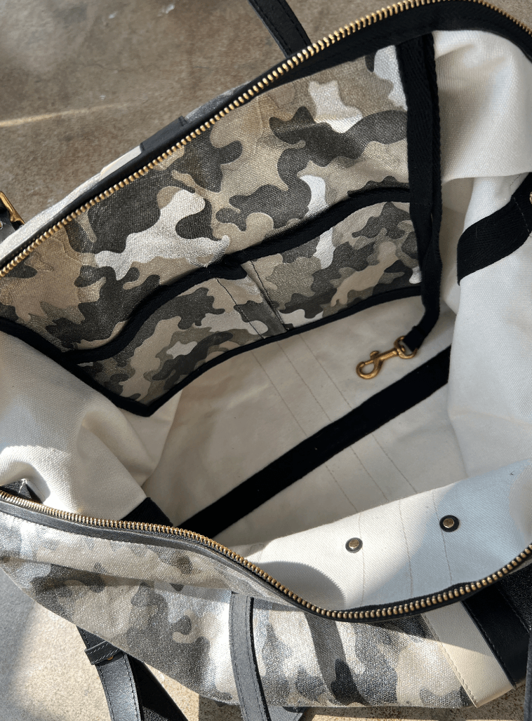 Metallic Camo Canvas Crossbody Bag by Kempton & Co.