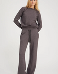 Shrunken Raglan Sweatshirt in Charcoal/Black by SPRWMN