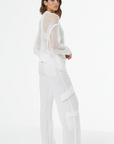 Bradshaw Crochet Cardi in Bone by YFD