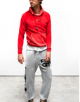 SUPERVINTAGE YUMM HOMESTUD SHRUNKEN HOODIE in Red by FREECITY