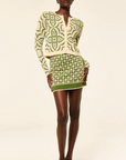 Emia Skirt in Green Mosaic by MISA