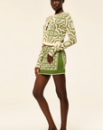 Emia Skirt in Green Mosaic by MISA