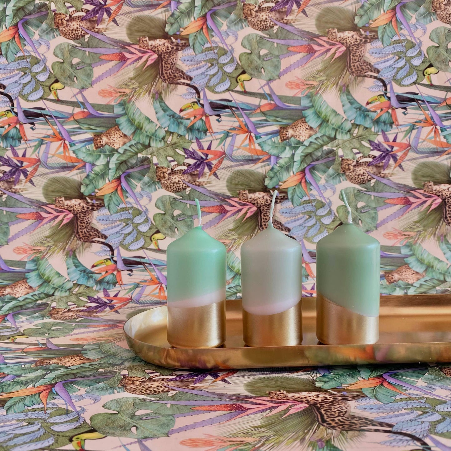 Dip Dye Bling Bling Candle in Forest Vibes by Pink Stories - Haven