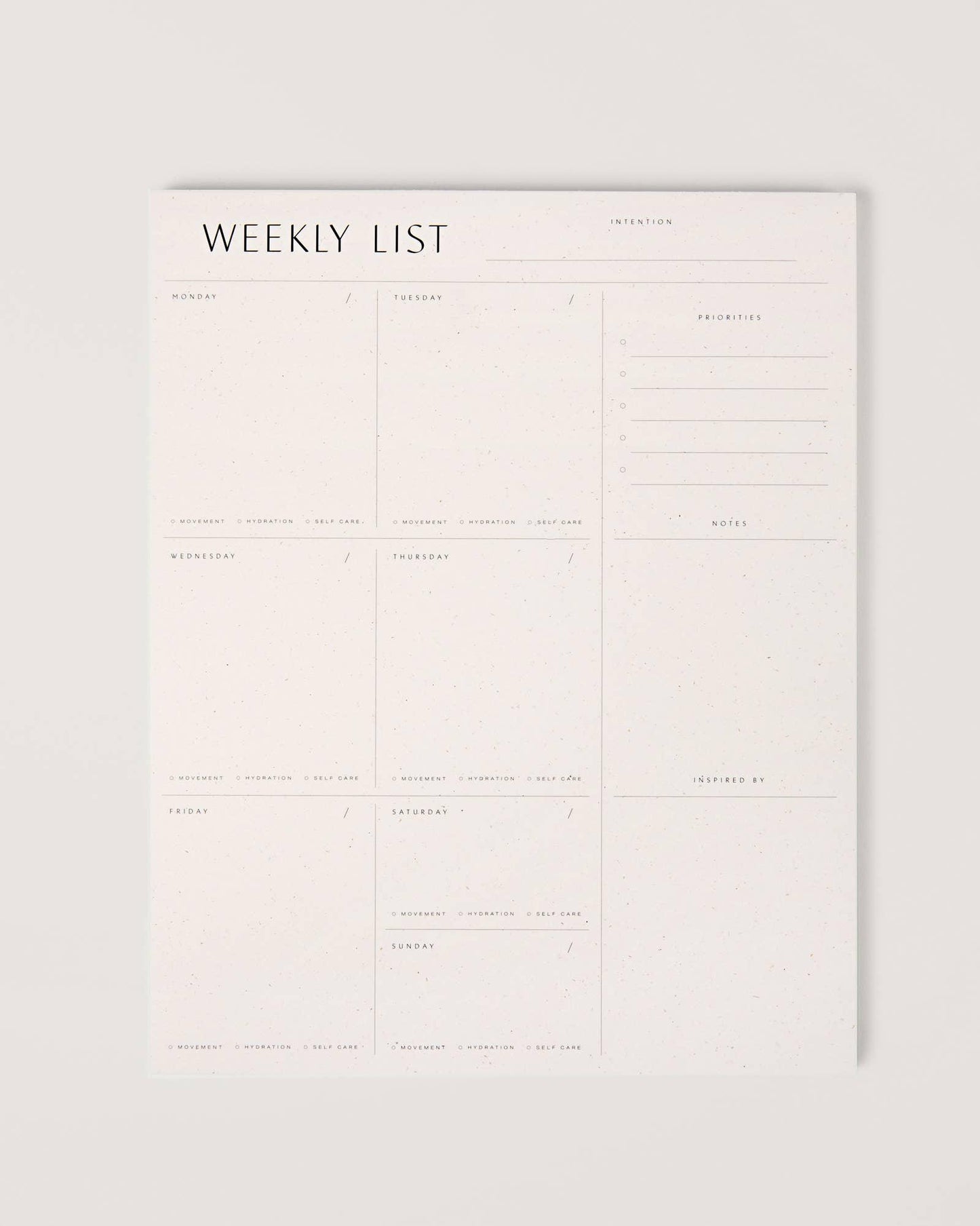 Weekly List Pad - Haven