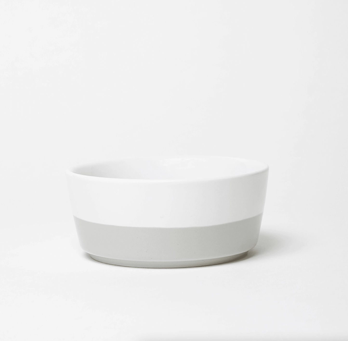 Ceramic Dog Bowl in Light Grey by Waggo - Haven