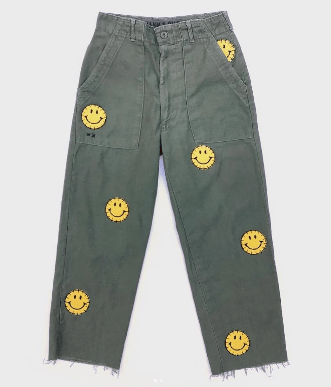 Good Vibes Smiley Utility Pants by Rank & Sugar - Haven