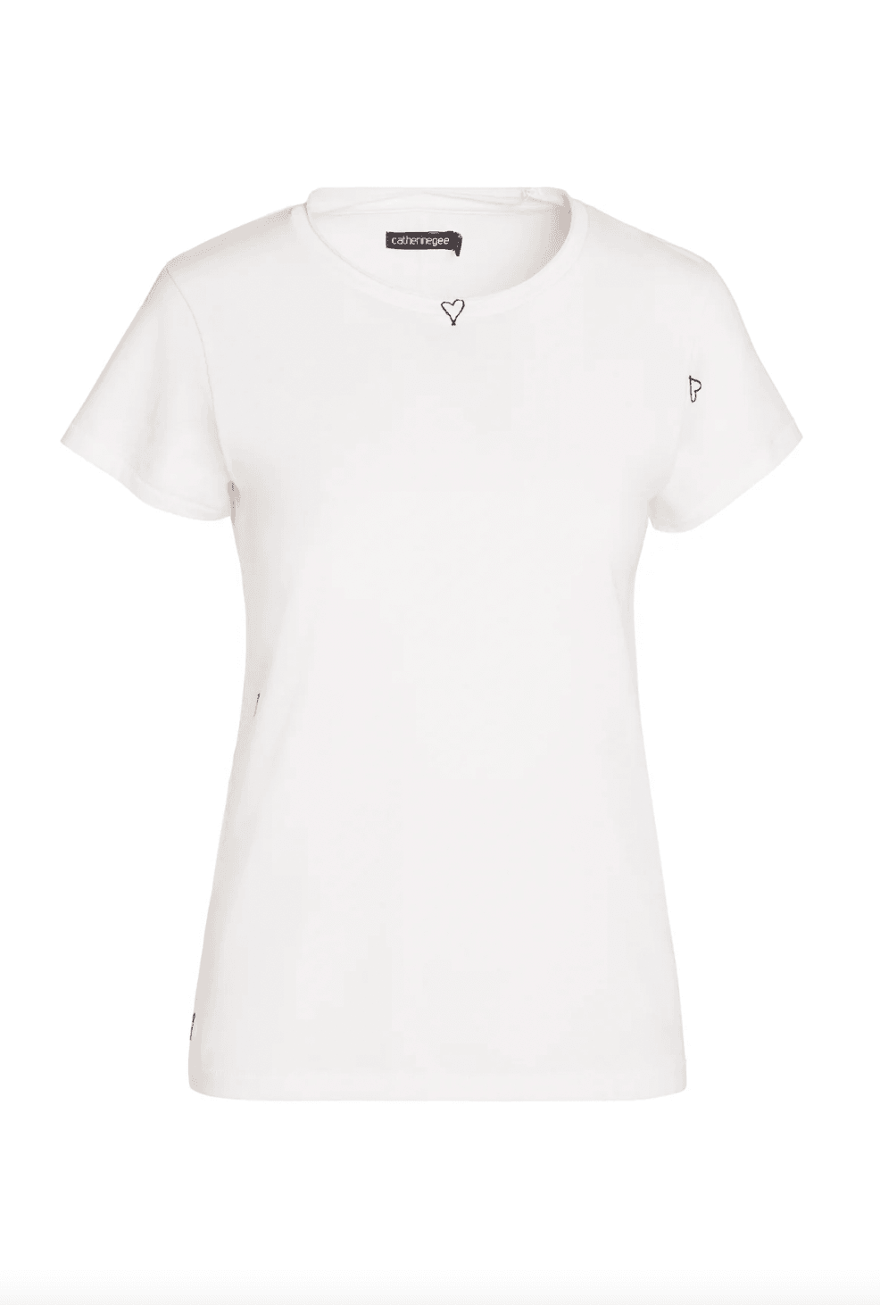 Embroidered Heart Tee by Catherine Gee - Haven