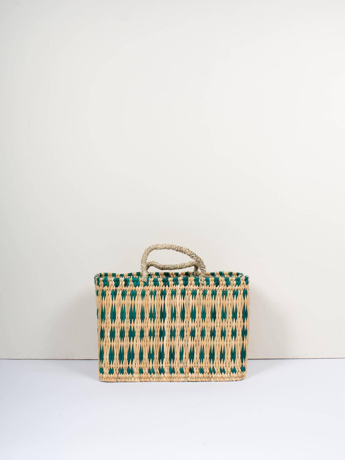 Woven Reed Basket, Green Set of 3 - Haven