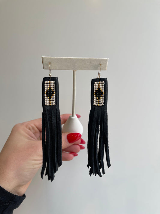 Small Fringe Earrings by Leather Sage - Haven