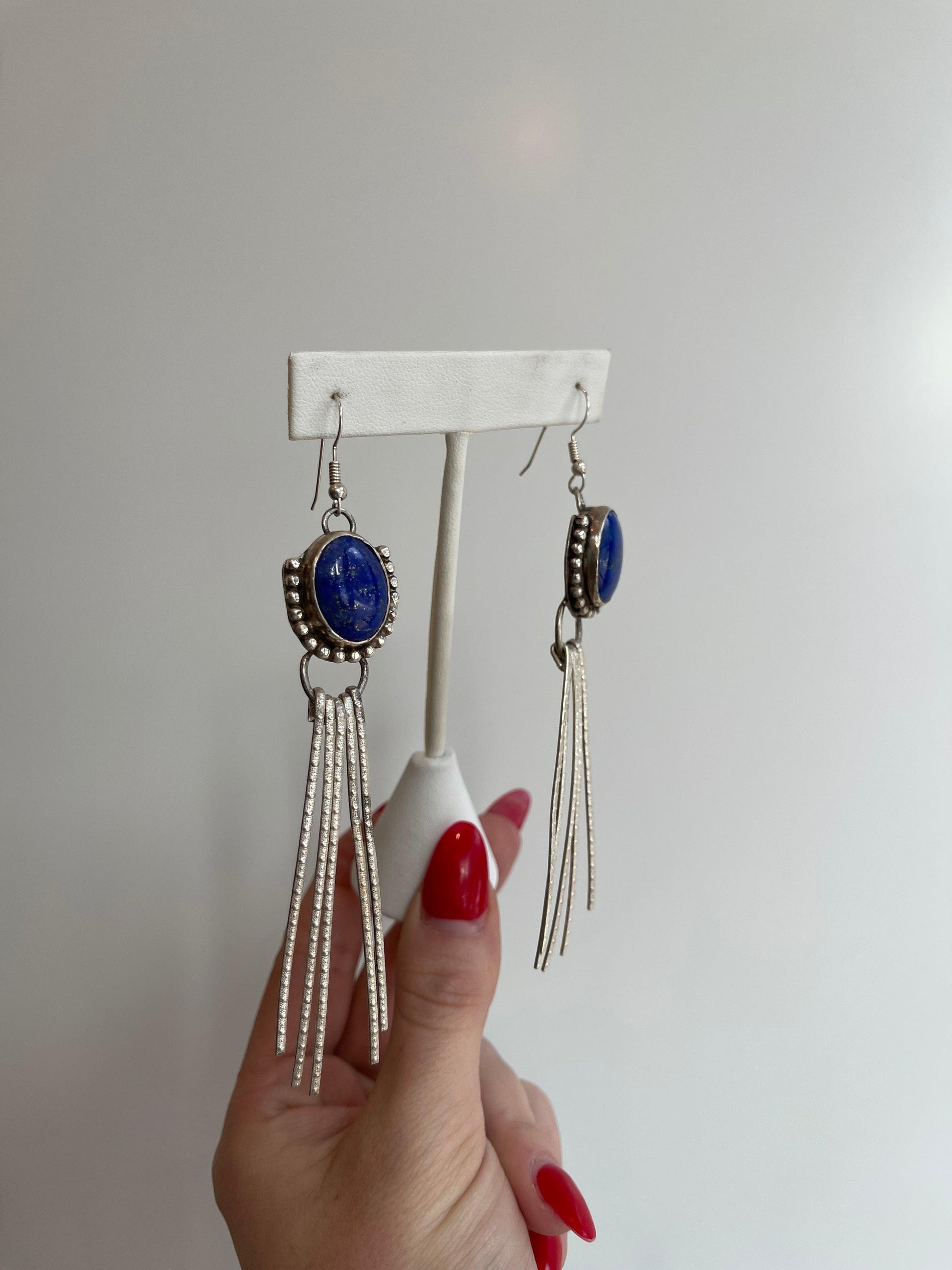 Lapis Fringe Earrings by WES - Haven