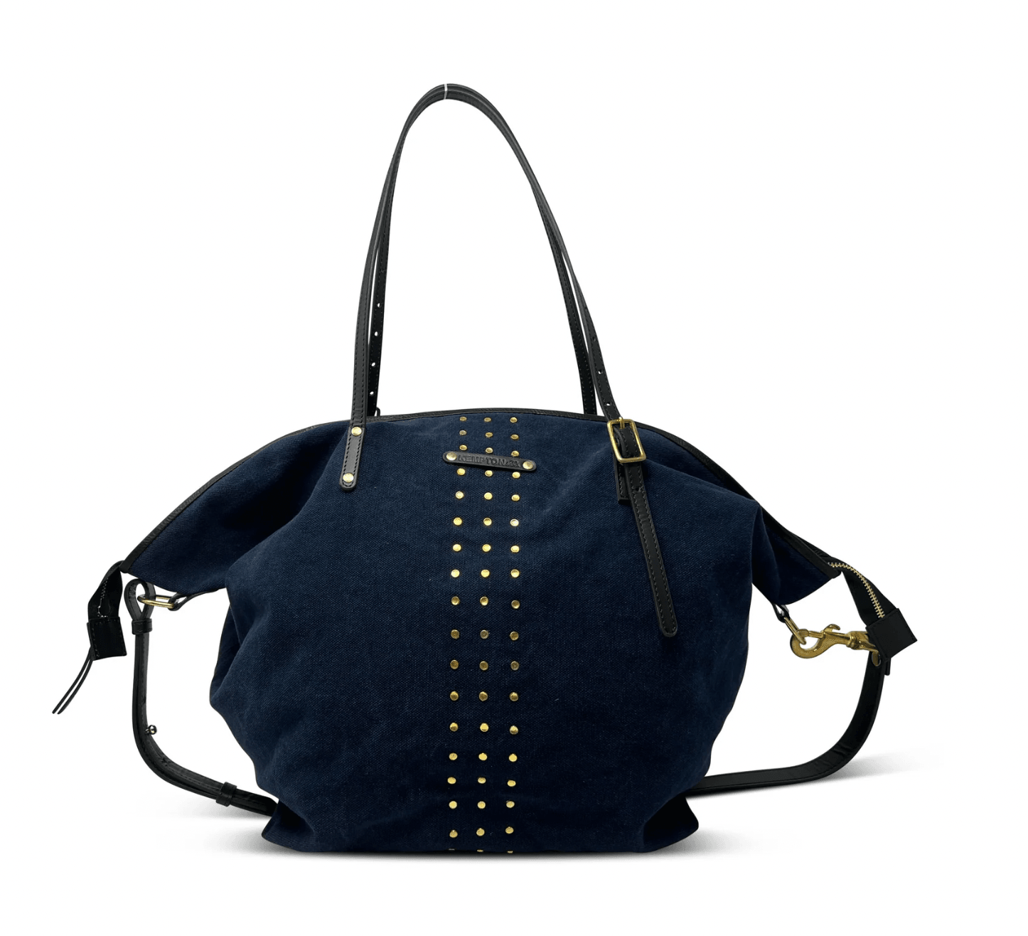 Washed Navy Canvas Crossbody Bag by Kempton & Co. - Haven