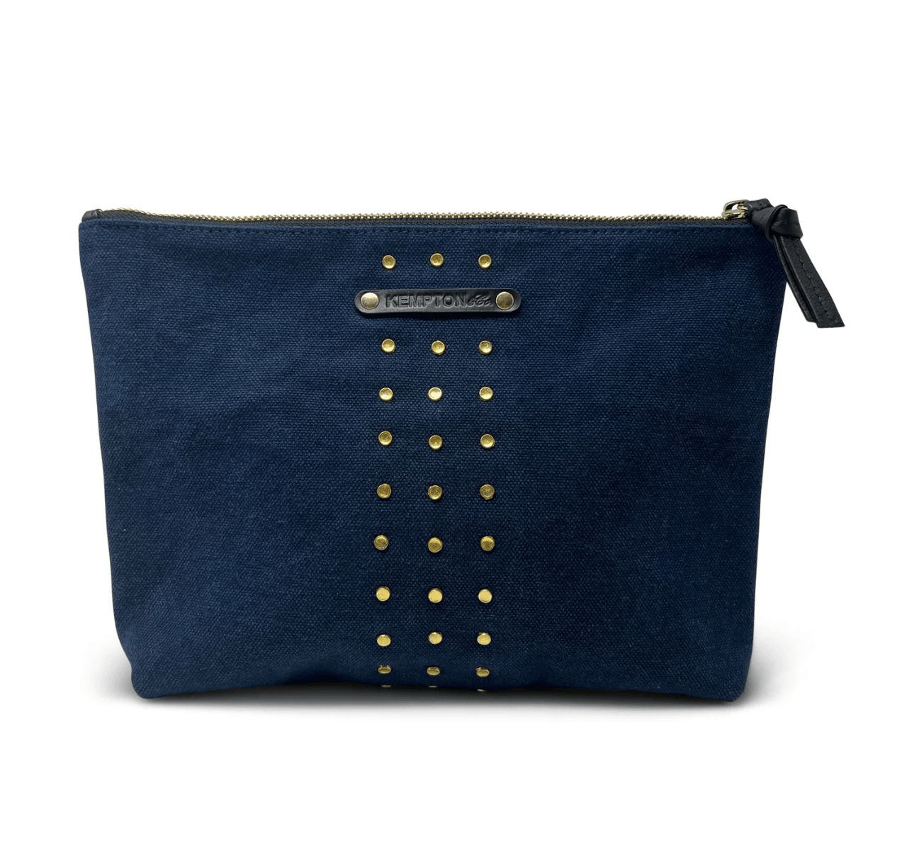 Washed Navy Studded Pouch by Kempton & Co. - Haven