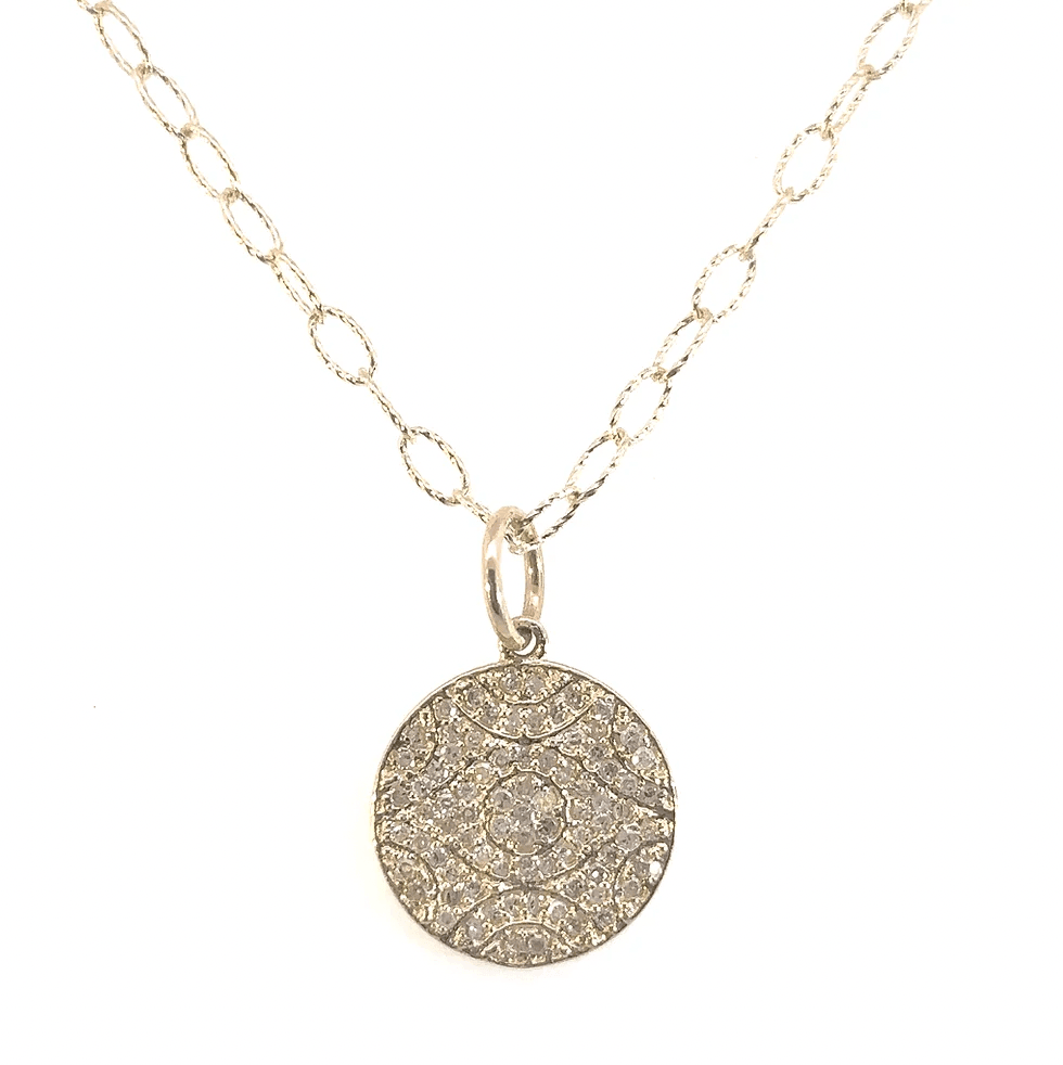 Mysterious Diamond Evil Eye Disc by Leela Grace - Haven