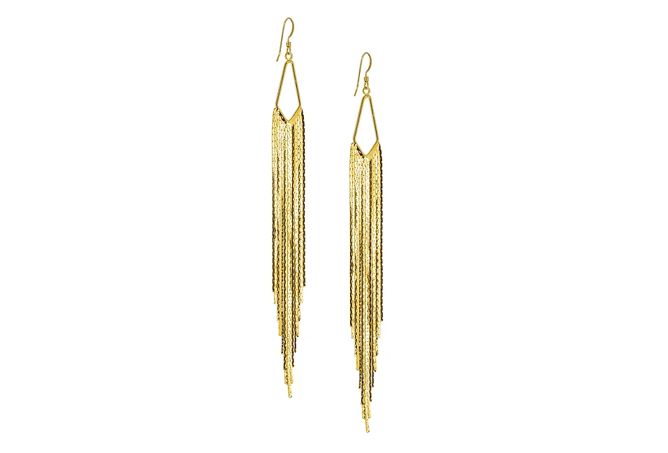 Extra Long XL Gold & Silver Cascade Earring by Leela Grace - Haven