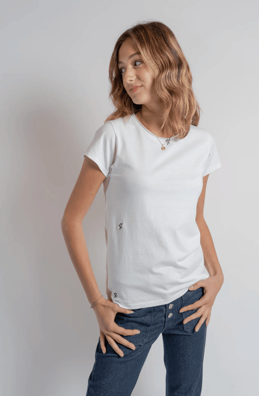Embroidered Star Tee by Catherine Gee