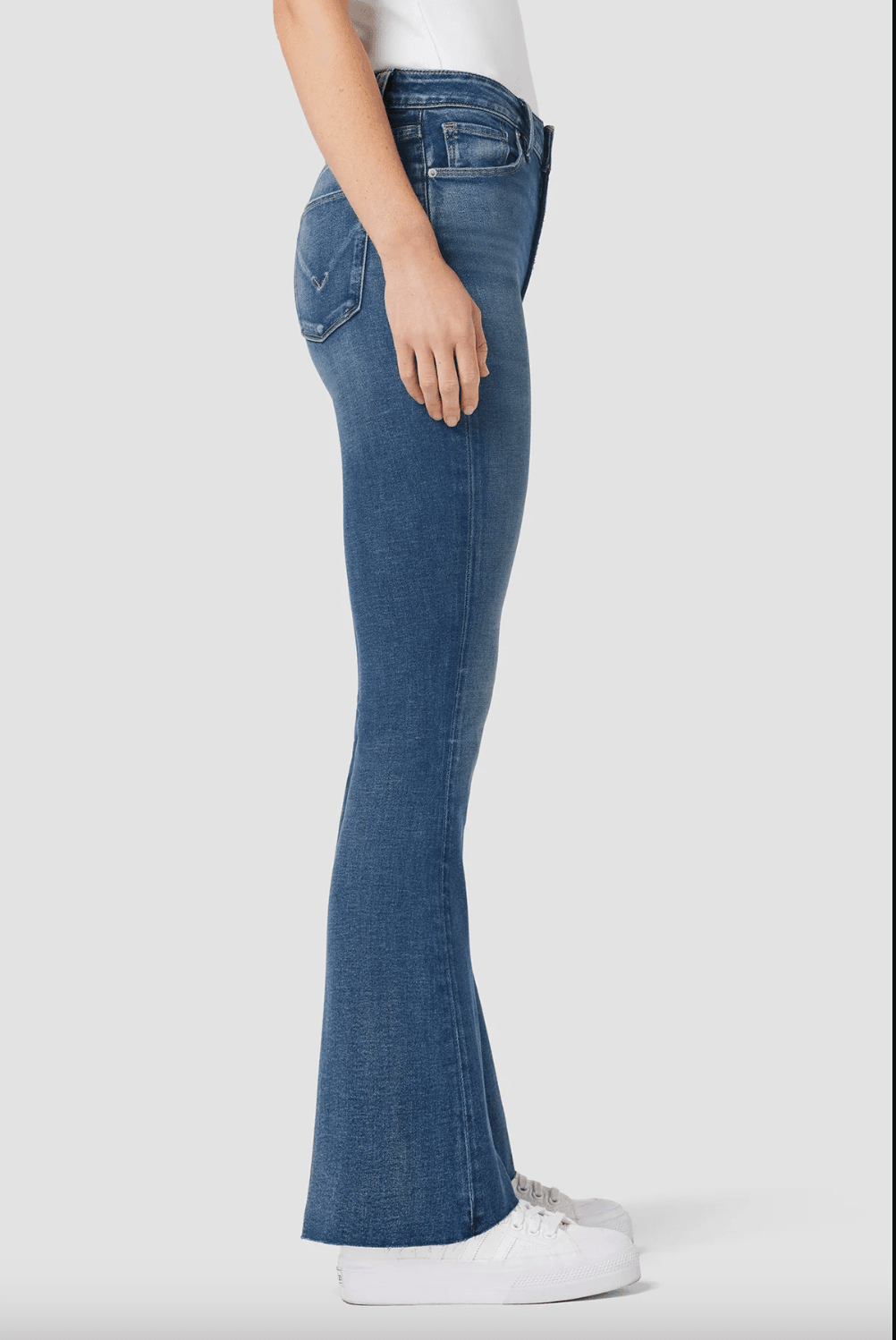 Holly High Rise Flare Jeans in Barefoot by Hudson