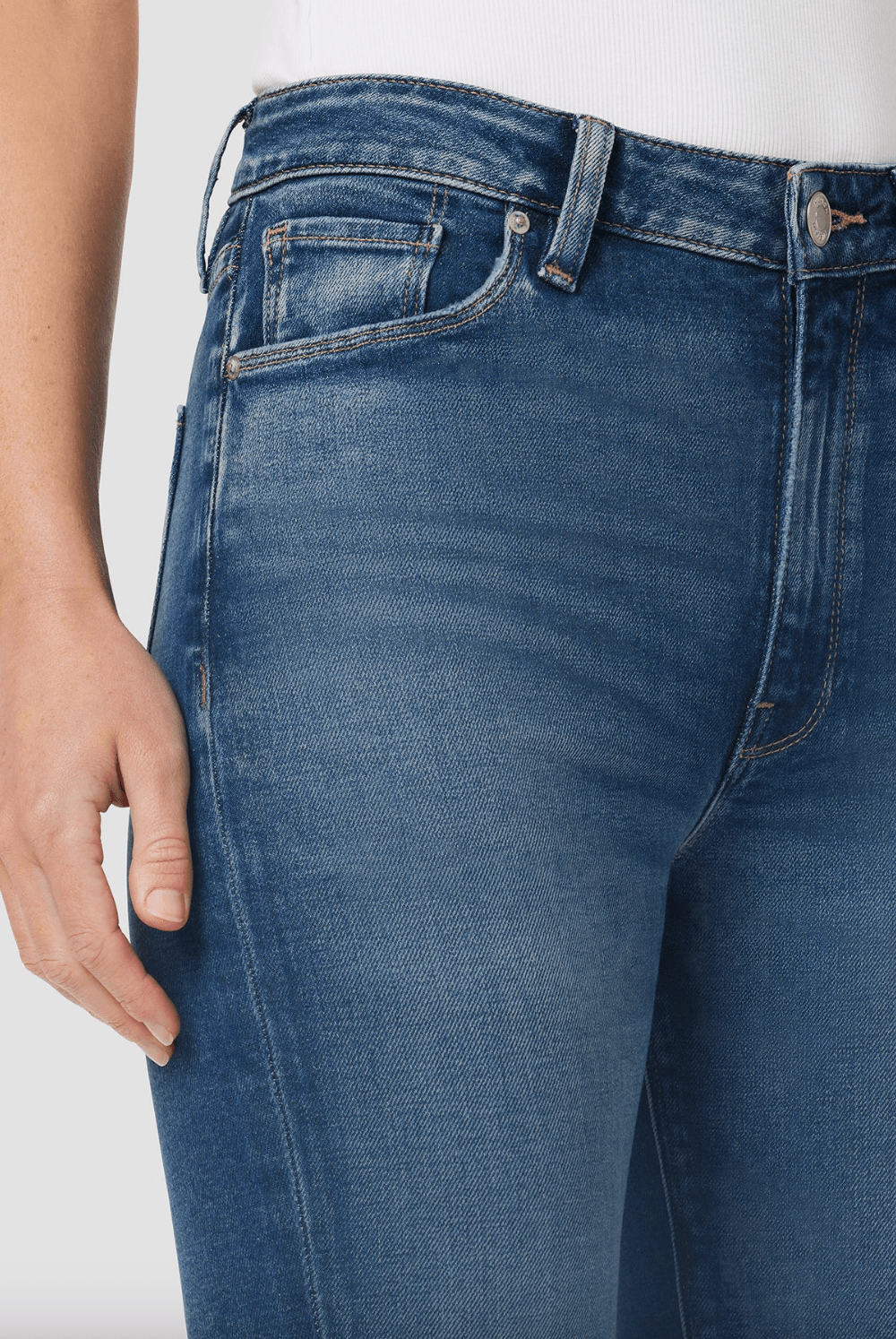 Holly High Rise Flare Jeans in Barefoot by Hudson - Haven