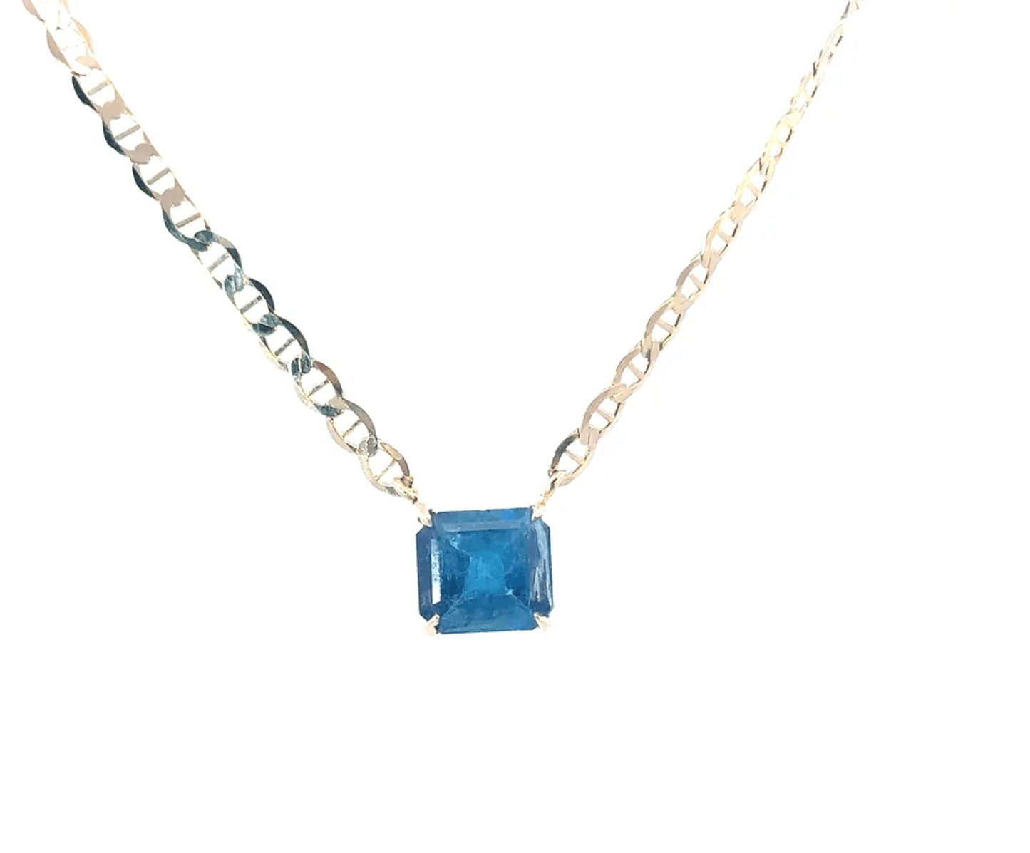 14k Indicolite Blue Tourmaline Necklace by Leela Grace