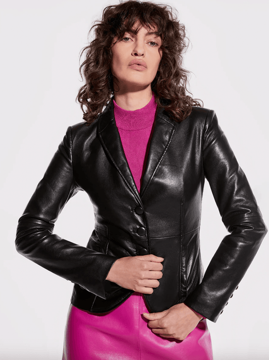 Denise Recycled Leather Blazer by AS by DF