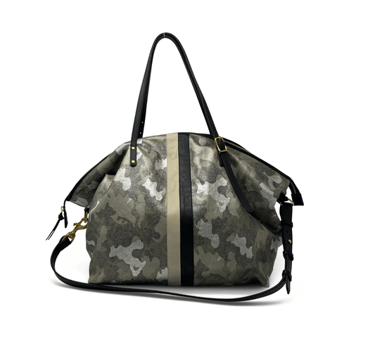 Metallic Camo Canvas Crossbody Bag by Kempton & Co. - Haven