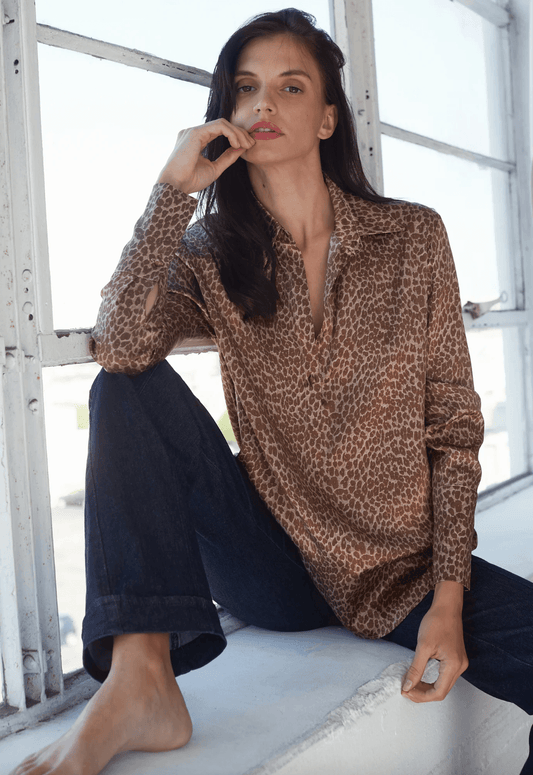 Daria Blouse in Elegant Leopard by Catherine Gee - Haven