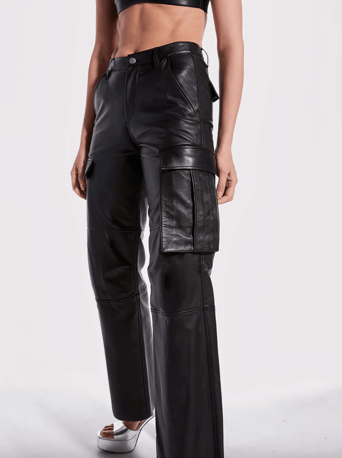 Cole Recycled Leather Cargo Pants by AS by DF