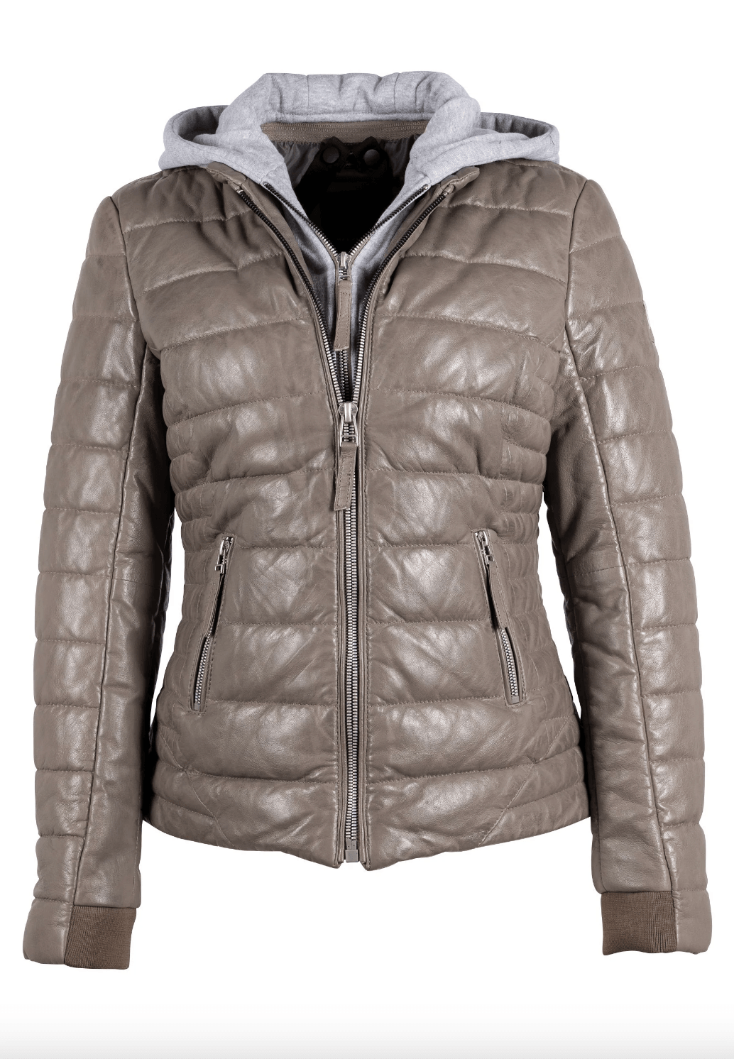 Robin Leather Jacket in Grey by Mauritius - Haven