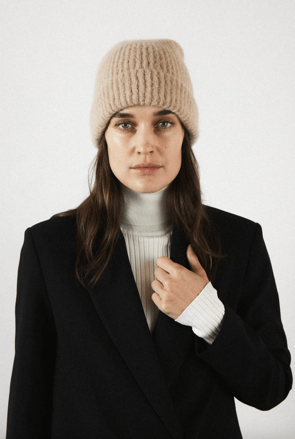 Piper Beanie in Oat by Janessa Leone - Haven