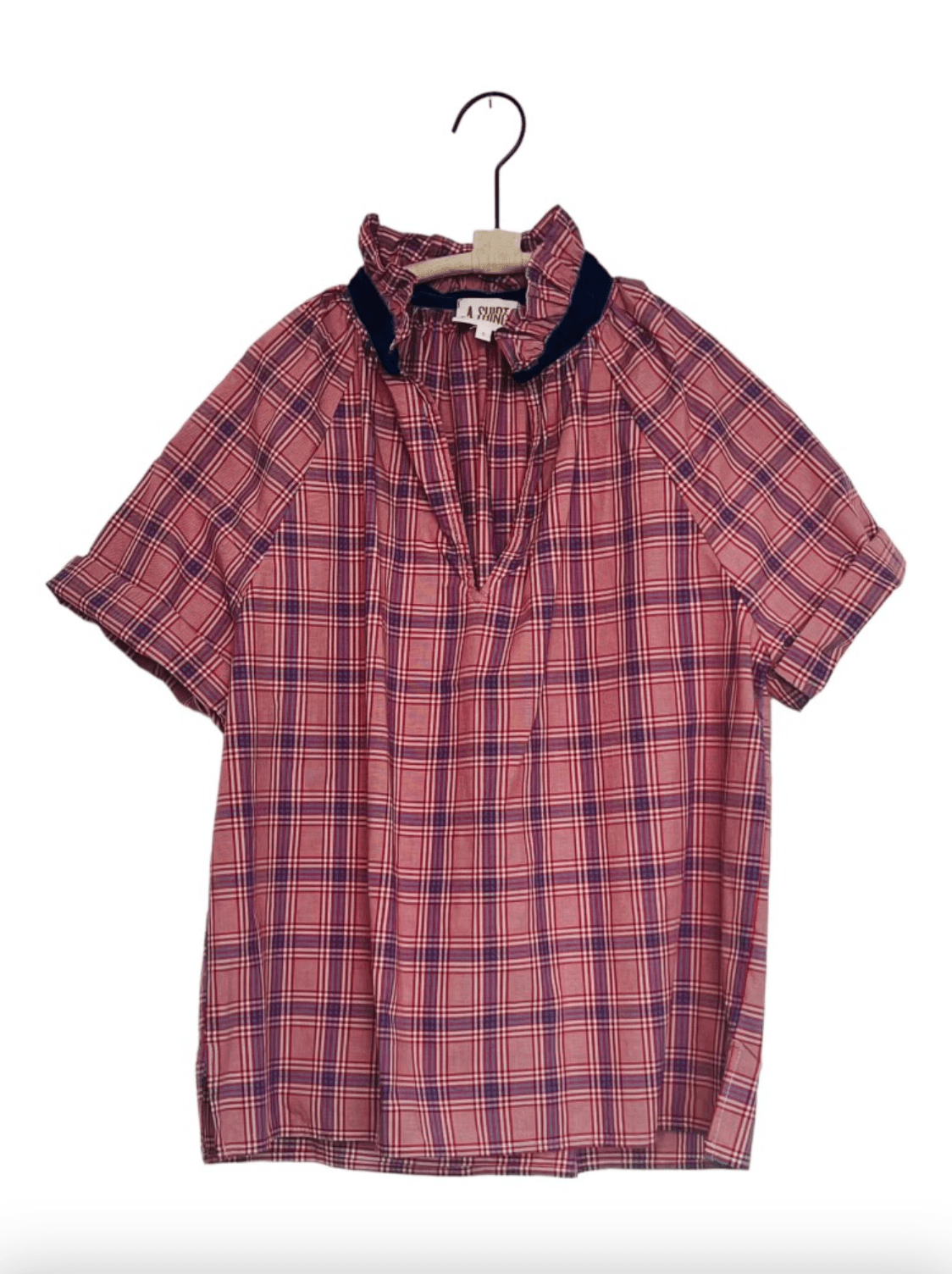 Margot Plaid Top in Red Plaid by A Shirt Thing - Haven