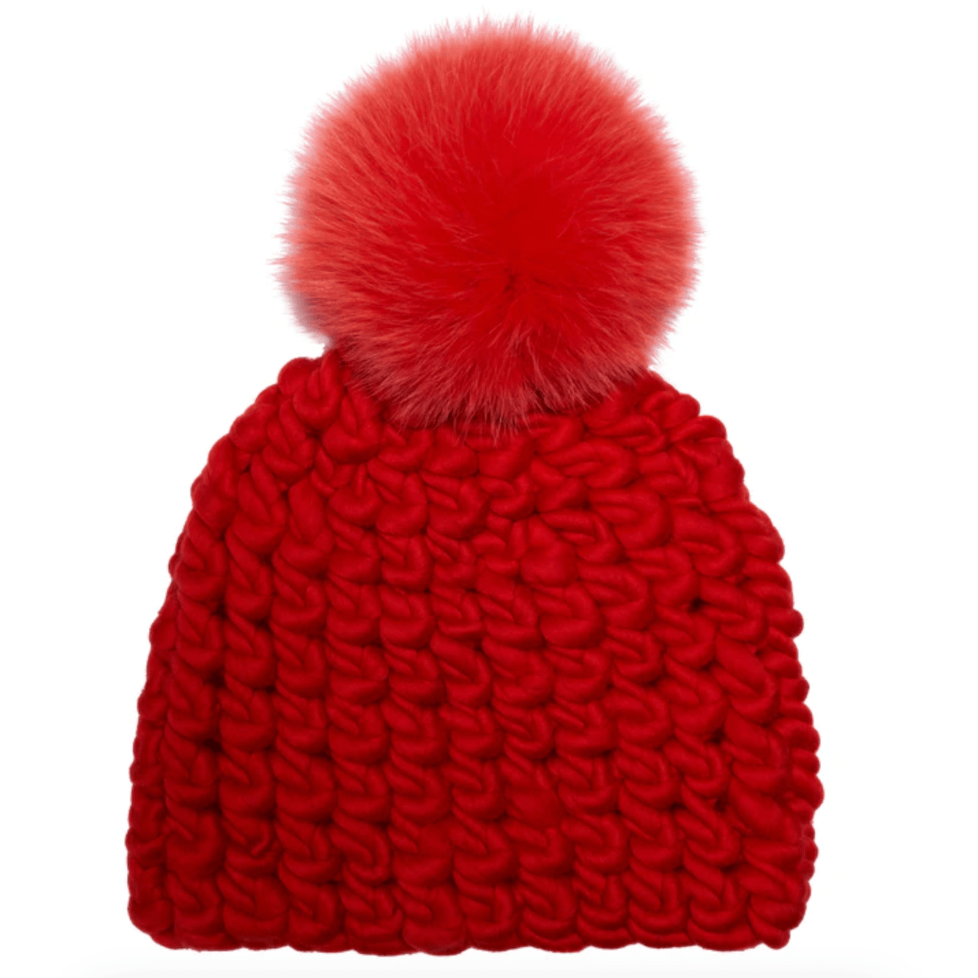 Pomster Beanie in Red Tomato by Mischa Lampert