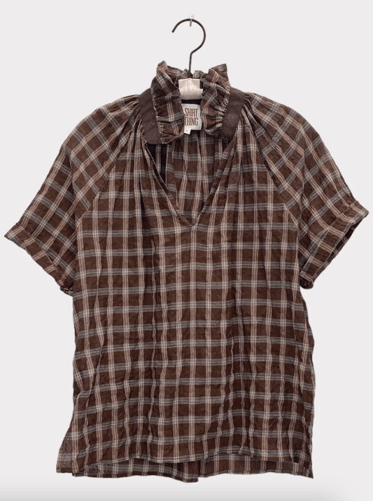 Margot Shirt in Hazelnut Plaid by A Shirt Thing - Haven