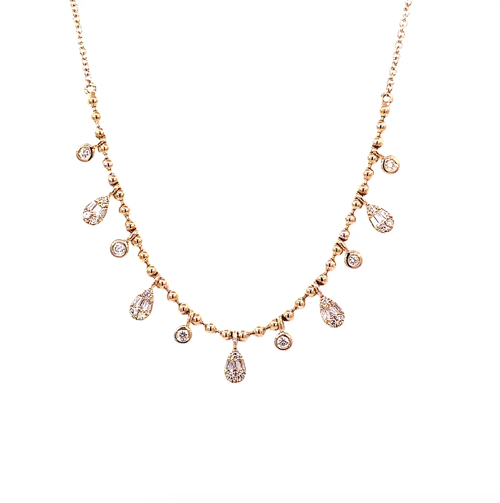 Diamond Teardrop Necklace by Leela Grace Jewelry - Haven