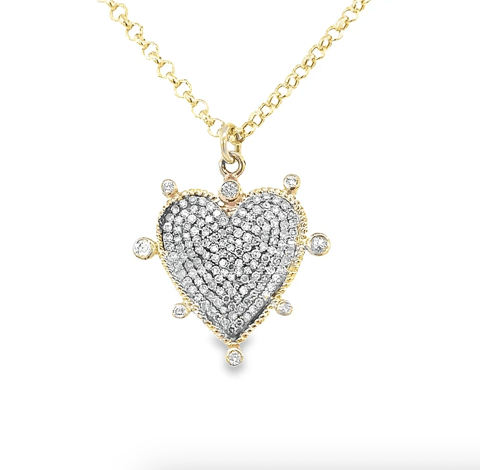 Radiant Diamond Heart Necklace by Leela Grace Jewelry - Haven