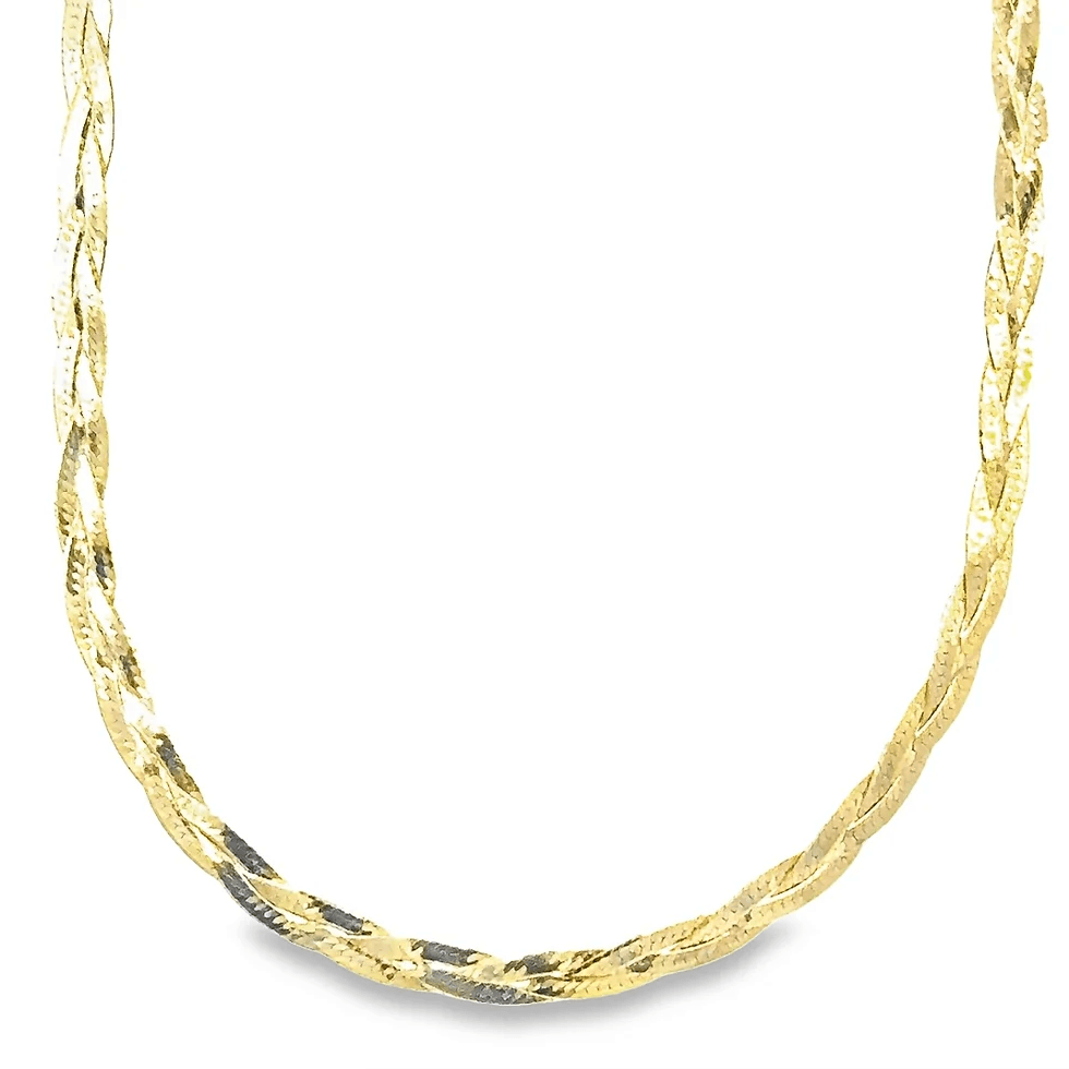 Braided Liquid 14k Gold Necklace by Leela Grace Jewelry - Haven