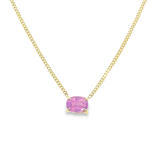 Pink Sapphire Necklace by Leela Grace Jewelry - Haven