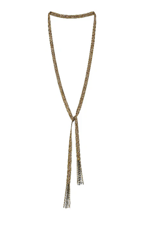 Long Wrap Necklace in Kaki by Marie Laure Chamorel