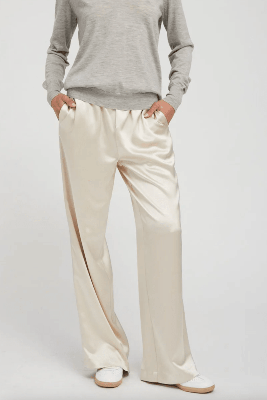 Silk Kauai Pants in Champagne  by SPRWMN