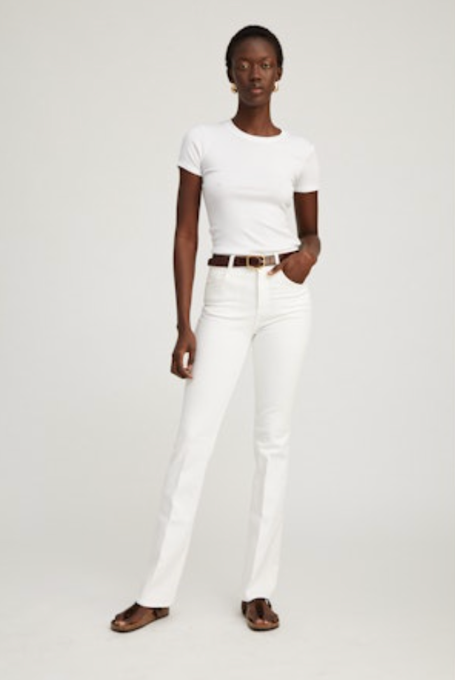 Rib Baby Tee in White by SPRWMN