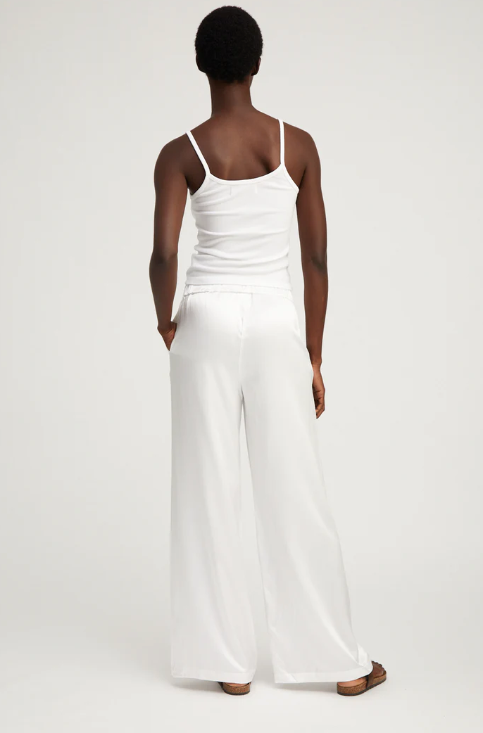 Rib V-Neck Tank in White by SPRWMN