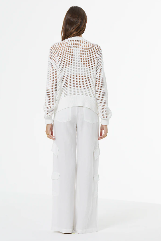 Bradshaw Crochet Cardi in Bone by YFD