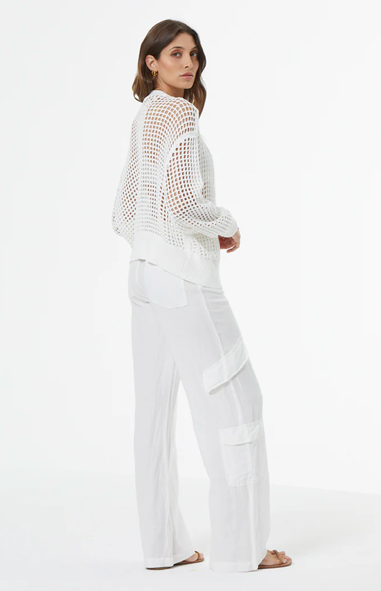 Bradshaw Crochet Cardi in Bone by YFD