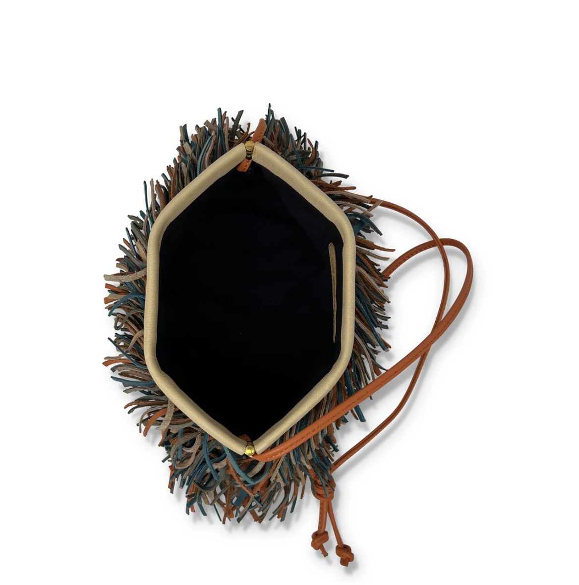 Cheltenham Snap Crossbody Clutch in Multi Fringe by Kempton &amp; Co.