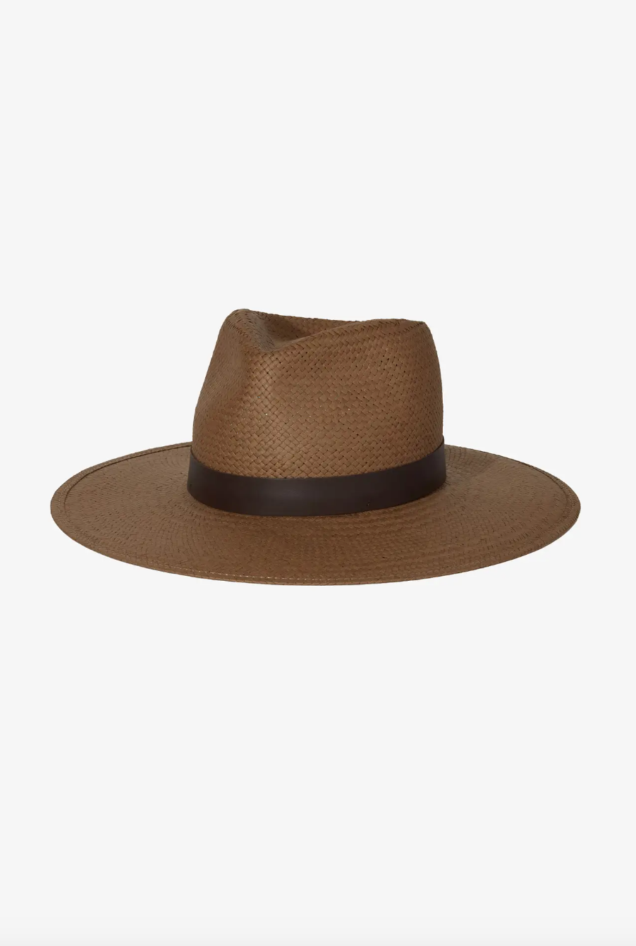 Zoe Straw Fedora in Brown by Janessa Leone