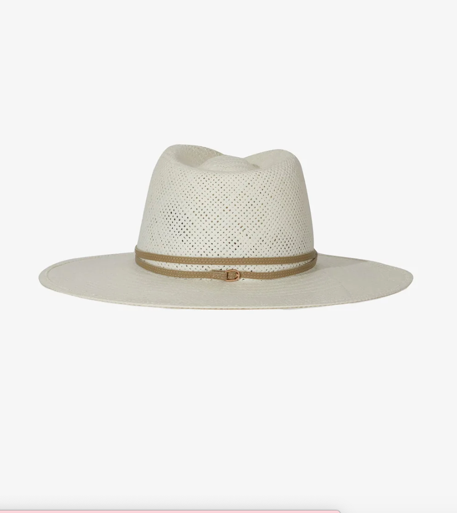 Jude Straw Fedora in Bleach by Janessa Leone