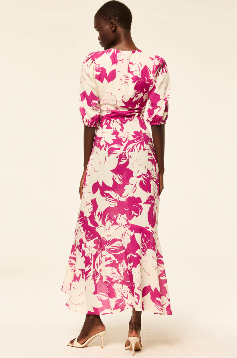 Wallis Dress in Fuchsia Floral by MISA