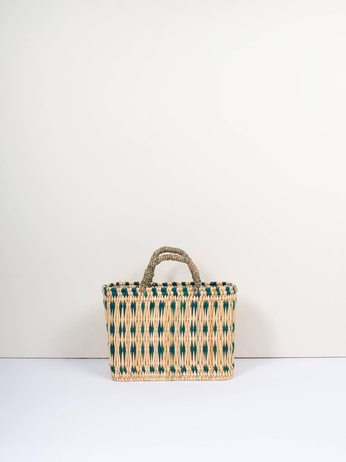 Woven Reed Basket, Green Set of 3 - Haven
