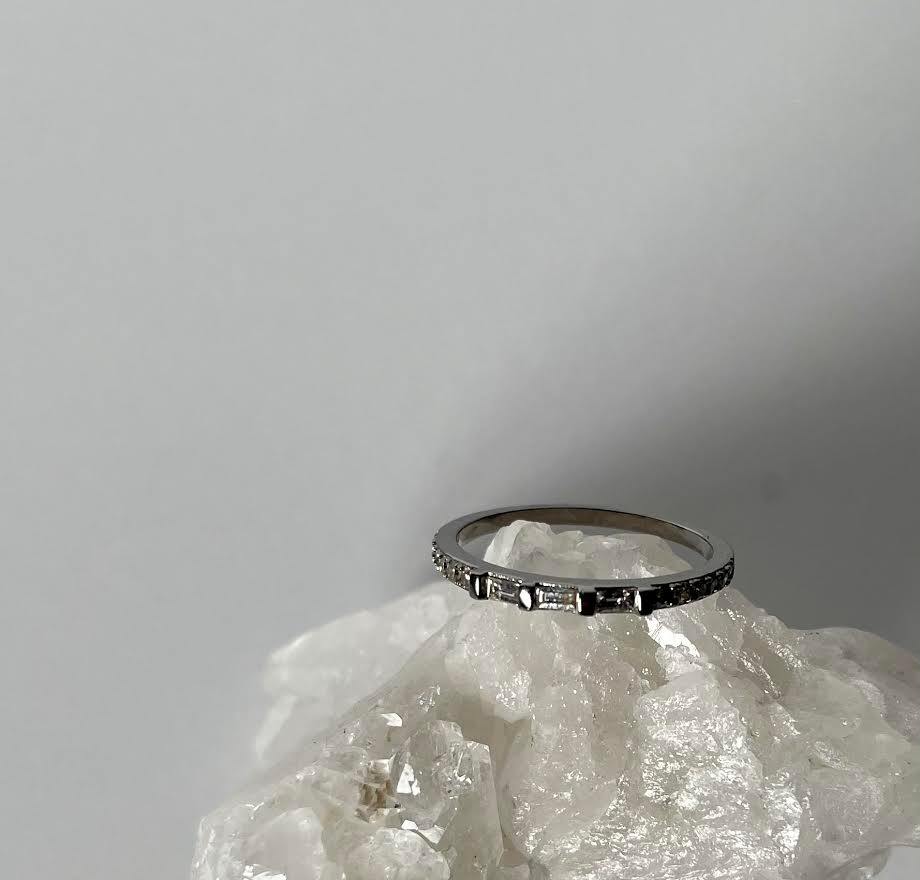 Raised Baguette Diamond Ring by Paula Rosen - Haven